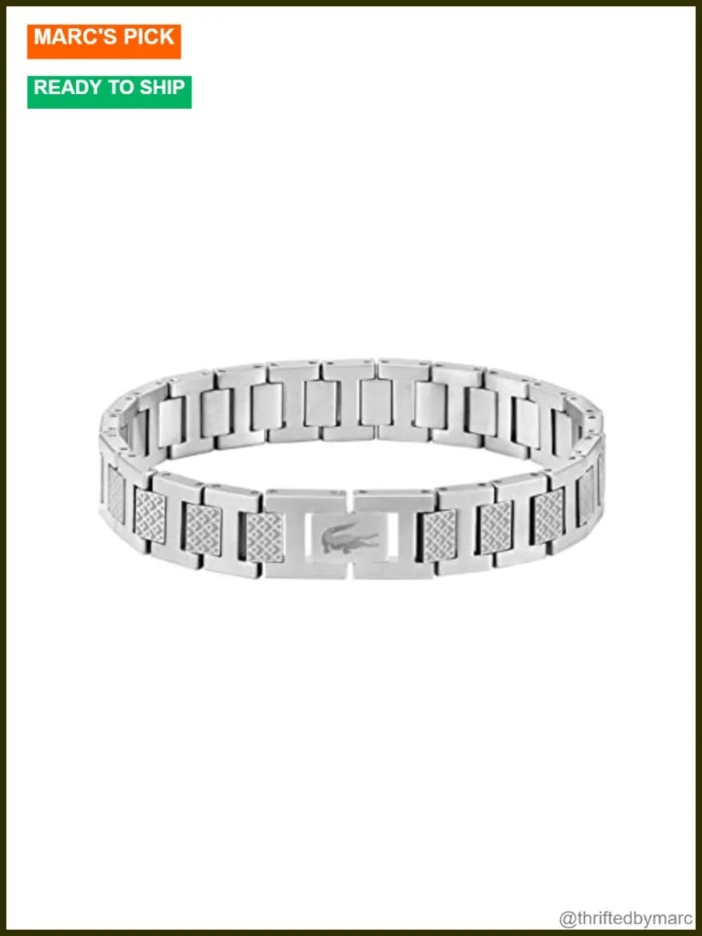 Lacoste Metropole H-Link Bracelet Stainless Steel Men's